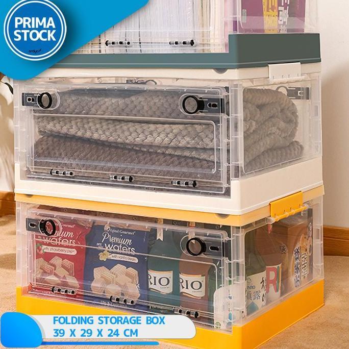 FOLDING STORAGE BOX LIPAT CONTAINER KOTAK TEMPAT BAJU TRANSPARAN