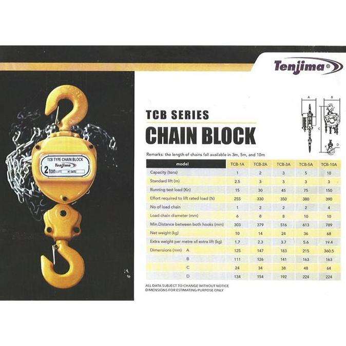 Promo Chain Block 2 Ton 10 Meter Takel 2 Ton 10 Meter Tenjima