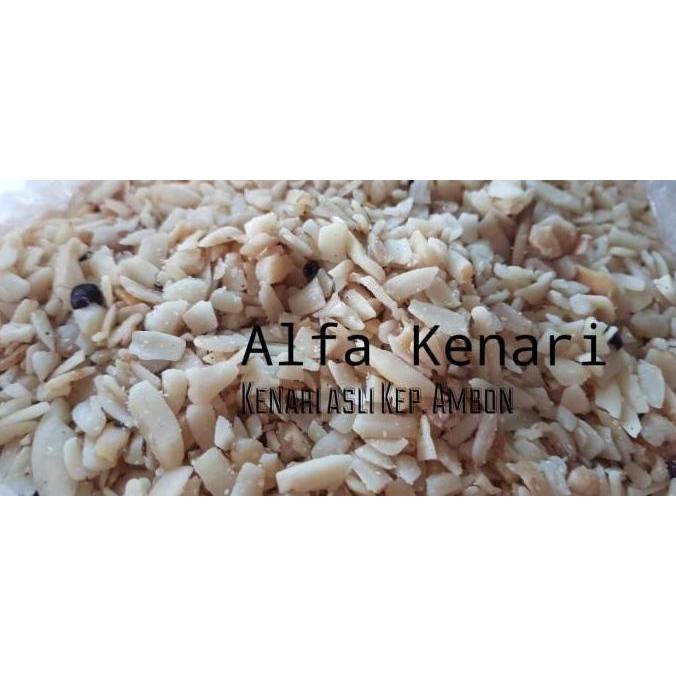 Kacang Kenari Mentah Utuh Patah Hancur Asli Kepulauan Ambon 1kg