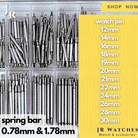 original pin spring bar strap tali jam tangan 12 14 16 18 19 20 21 22 24 26 28 30 mm