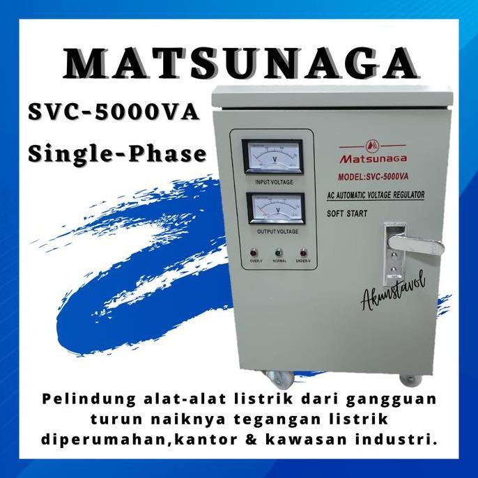 STAVOLT MATSUNAGA SVC-5000VA - STABILIZER LISTRIK MATSUNAGA 5000 WATT ORIGINAL DAN TERPERCAYA
