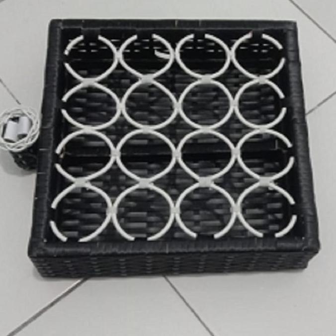 Termurah / Hot Sale Kerangka Besi 16 Cup Tempat Aqua Gelas Bahan Rotan Plastik Keranjang Aqua Gelas 