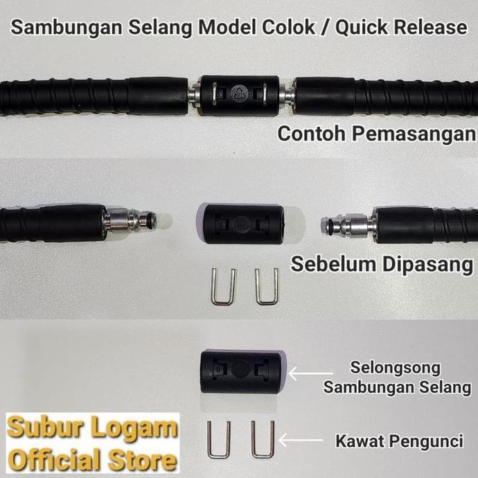 Sambungan Selang Jet Cleaner Model Colok Quick Release TERMURAH