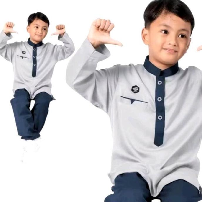 PREMIUM ! SETELAN KOKO KURTA ANAK LENGAN PANJANG STYLE MODERN BAHAN KATUN TOYOBO DENGAN SAKU ALISAN 