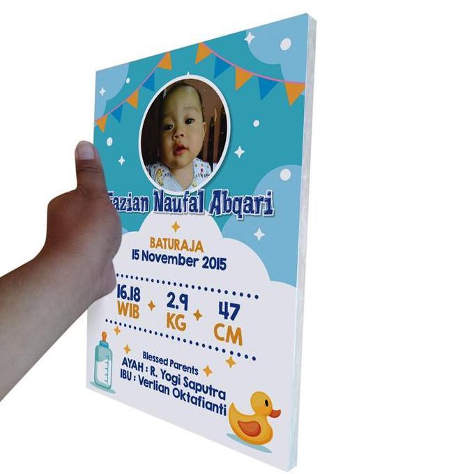 Biodata Bayi MDF hiasan dinding shabby chic