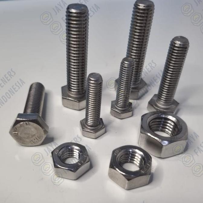 Nutbolt- Baut Mur Hex M20 X 80 Stainless Steel 304 | Bm M20X80 Ss 304 The Sus