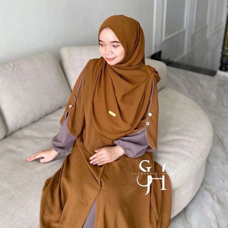Terbaru (Ready)One Set Rok Tunik SyarI Muslim Set Pashmina Oval Setelan Baju Gamis Terbaru