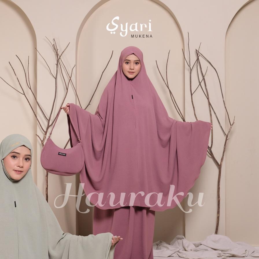 Mukena Premium Hauraku Jumbo Dagu Syar'I Terbaru