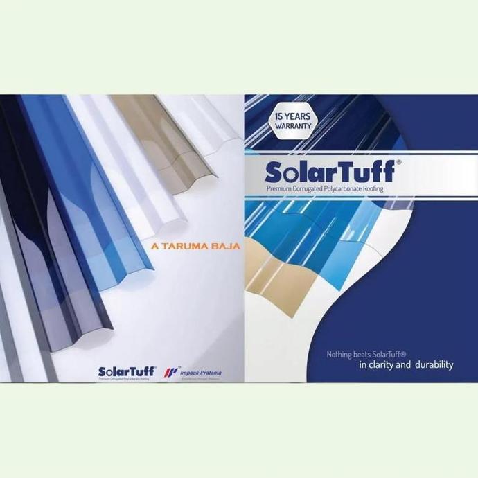 Nutbolt- Solartuff Clear Bening, Kirim Mobil Toko Atau Diambil Sendiri, Atap Transparan Gelombang Ro