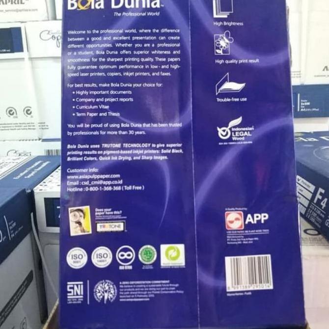 Yabureta- Kertas F4 70 Gram Bola Dunia