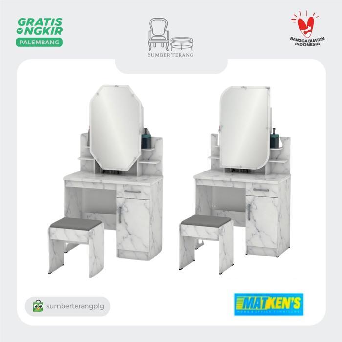 Wakanda Meja Rias Marble Dressing Table Meja Makeup Meja Rias Sliding