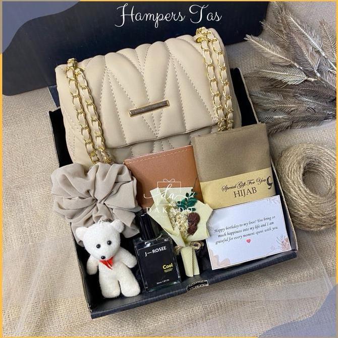 Kasora- Hampers Tas Wanita Kado Ultah Gift Box Tas Wanita Premium Hadiah Ulang Tahun / Hampers Gift 