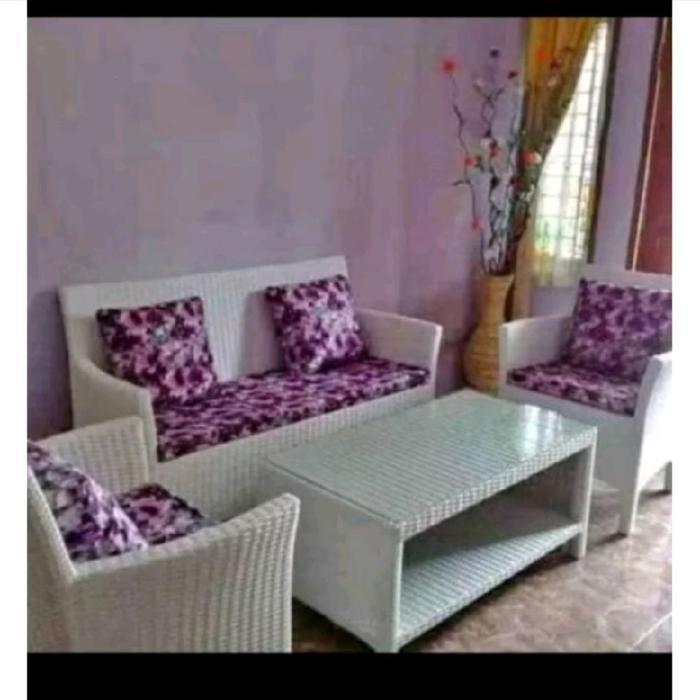 Sofa Hawai rotan sintetis Sofa tamu minimalis murah Furniture