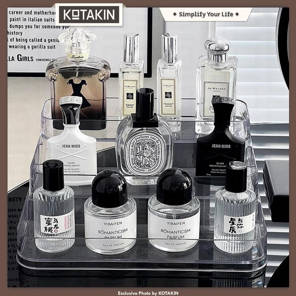 ESTAVELLESTORE KOTAKIN RAK AKRILIK 3 TINGKAT ORGANIZER SUSUN MAKE UP SKINCARE PARFUM KUTEK NAIL ART 