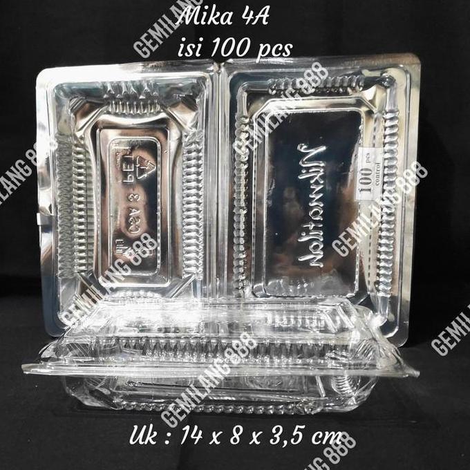 Mika Plastik 4A (isi 100 pcs), Mika Kue Plastik, Tempat Kue Plastik