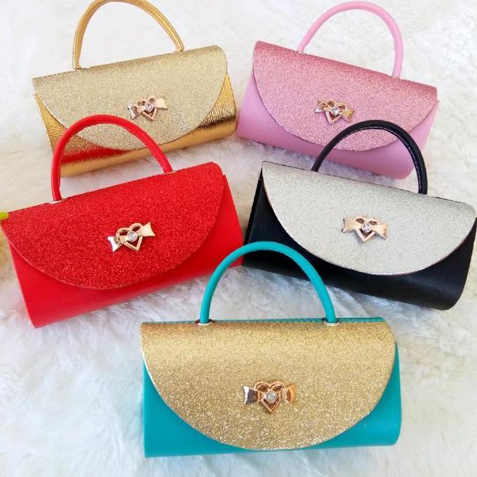 Kasora- Tas Pesta Mini Tas Tangan Gliter Tas Kondangan Ukuran Kecil