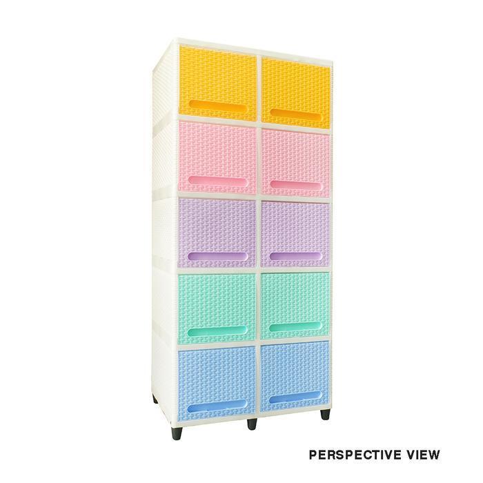 DOUBLE FLIP CLUB 5 SUSUN LEMARI PLASTIK SERBAGUNA