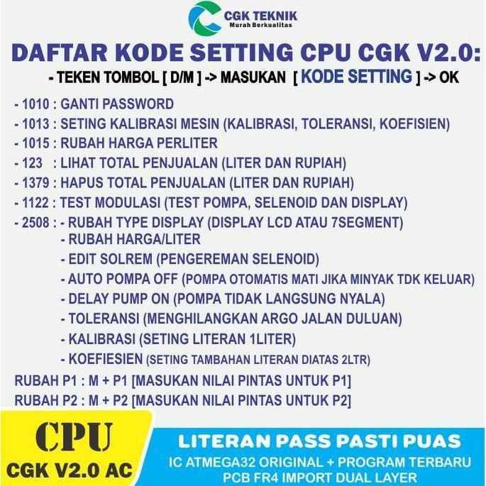 Comcom- Cgk Teknik - Ic Program Pertamini Pom Mini Atmega32 Cgk