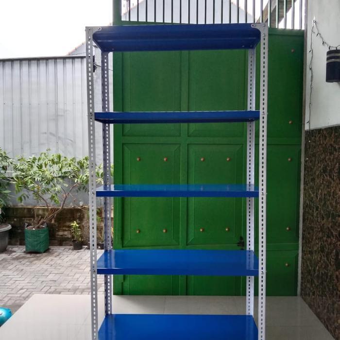 rak besi siku lubang 5 susun