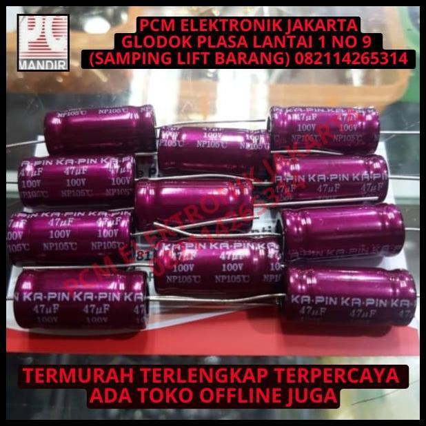 TERLARIS KAPASITOR NONPOLAR NON POLAR BIPOLAR BI POLAR 47UF 47 UF 100V 100VOLT