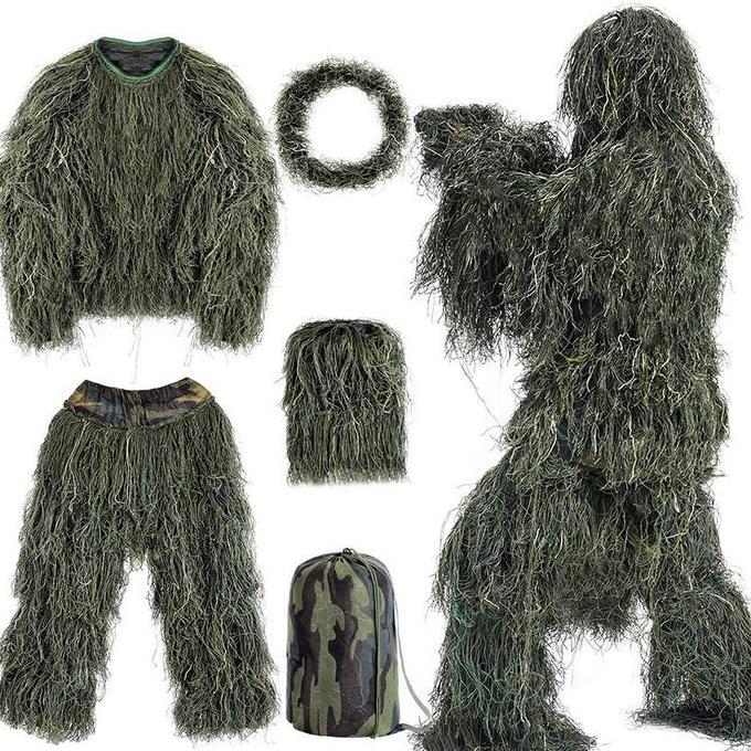 Ghillie Suit Anak Dewasa Baju Camouflage Kostum Sniper Tactical Outdoor Cosplay Karnaval Survival Ga