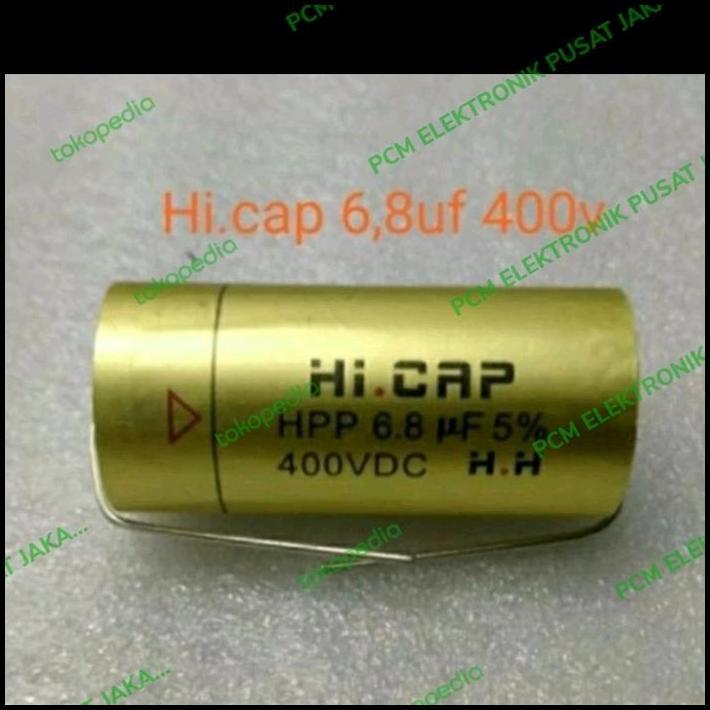 BEST DEAL KAPASITOR NONPOLAR HI CAP GOLD HICAP 6.8UF 6,8UF 400V 400VOLT 400VDC