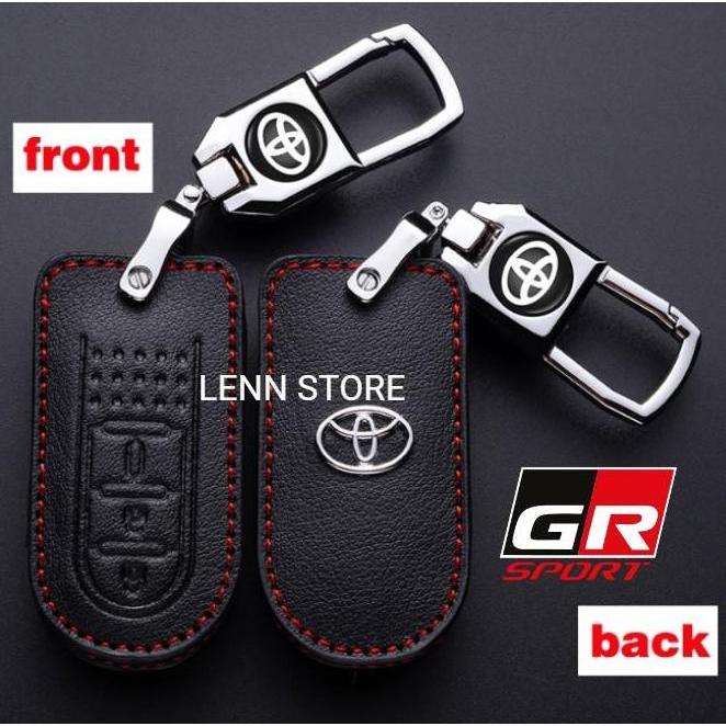Cover Sarung Kunci Remote Kulit Toyota Agya GR SPORT 2021 2022 2023