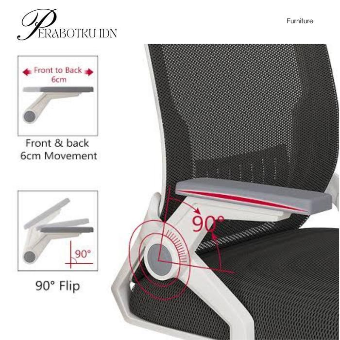KURSI KERJA KANTOR BANGKU STAFF KURSI KANTOR OFFICE CHAIR- ABU PUTIH