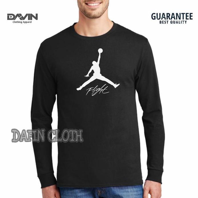 Kaos Pria Baju Tshirt Lengan Panjang Jordan Flight