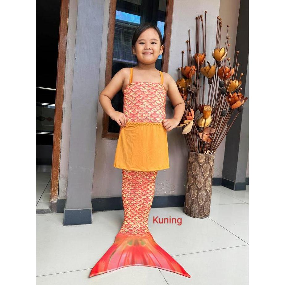 Kostum Mermaid Ekor Duyung Set Rok Anak Perempuan - Fashion