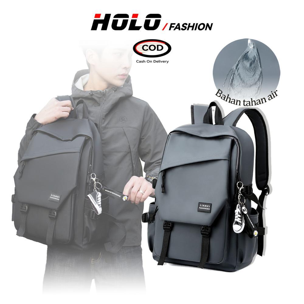 BESTPROMO HOLO Tas Ransel Cowok Tas Sekolah Tas Traveling Premium Kuat Backpack Tas Kuliah Pria Wate