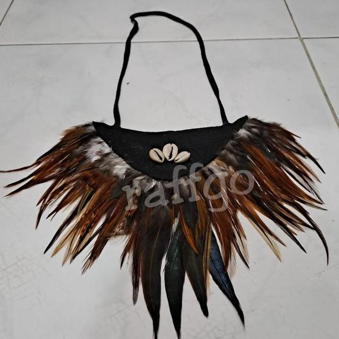 topi adat papua / topi bulu ayam papua/ topi tari anak