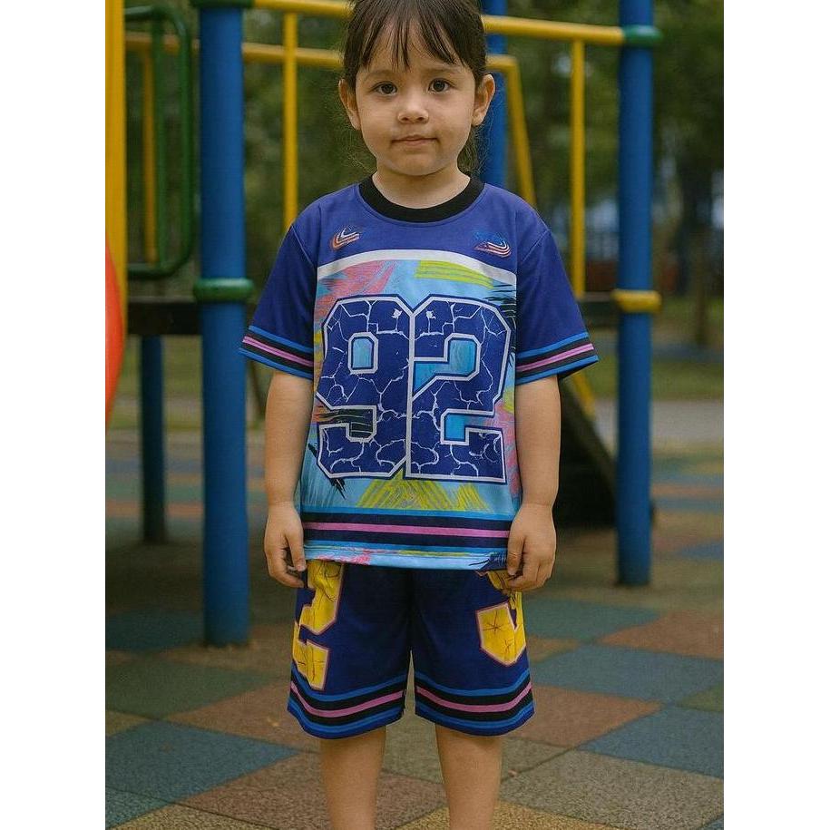 MK - SETELAN BASKET ANAK BAJU JERSEY ANAK LAKI-LAKI PEREMPUAN 2-12 TAHUN NOMOR 92 / BAJU BASKET ANAK