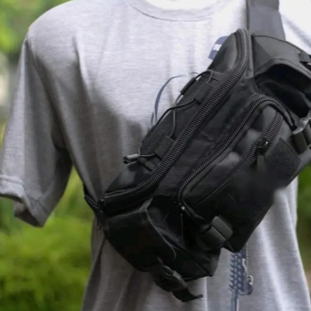 HOT DEALS Waistbag Pria Tactical Army Tas Pria Tas Dada Bisa Cod