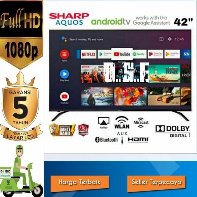 Sale Led Tv Sharp 42 Inch 2T-C42Bg1I Android Smart Digital Full Hd Tv