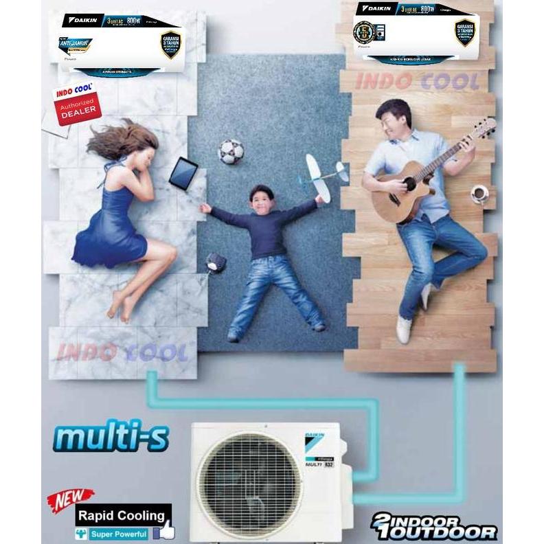 Murah Ac Daikin Multi S 3/4Pk + 3/4Pk