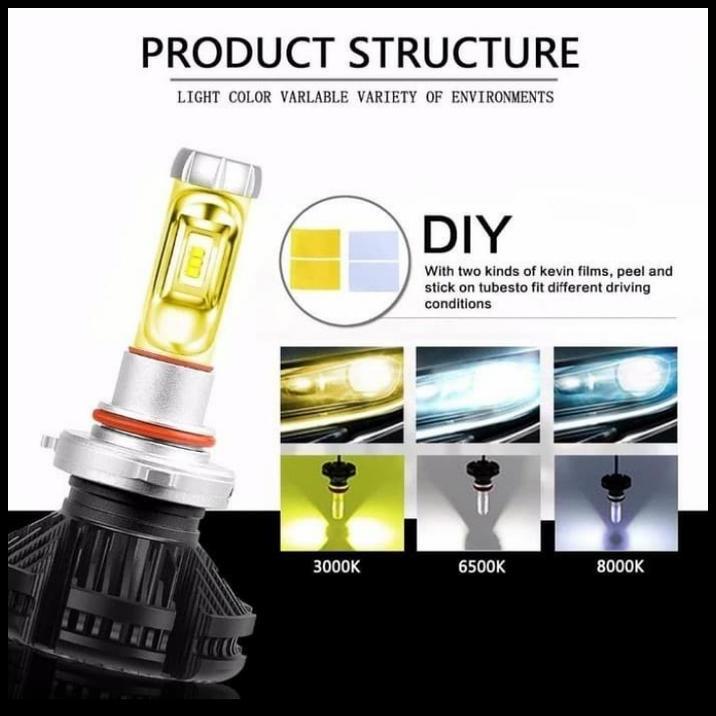 TERBARU LAMPU DEPAN MOBIL ALL NEW RUSH LED X3 H11 H4 UNIVERSAL 