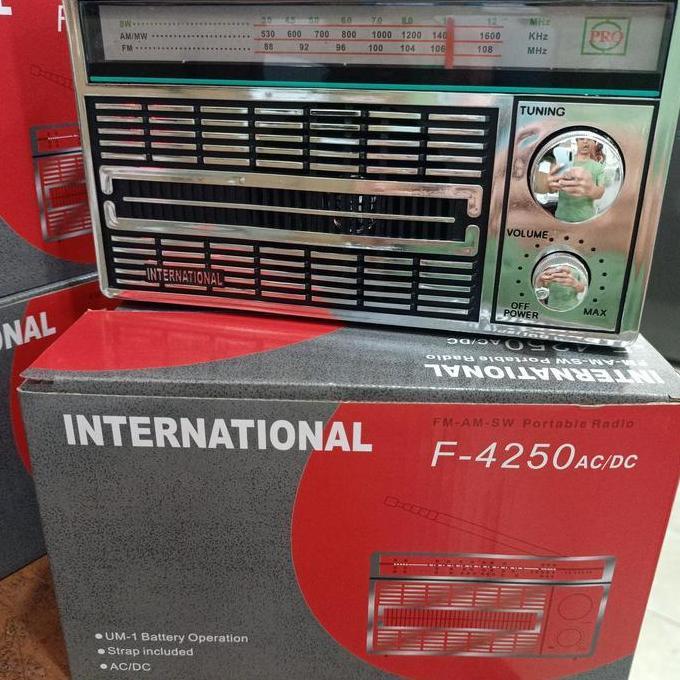 Promo Cod International Radio National F-4250 Ac Dc Original Fm Am Sw Portabel Dengan Baterai Operas
