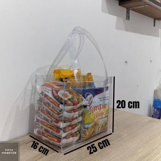 Tas Full Mika Transparant, Goodiebag Mika, Tas LunchBox, Hampers Mika