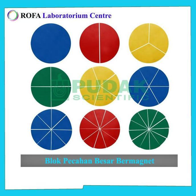 Block Pecahan / Alat Peraga Pecahan / Model Pecahan Matematika
