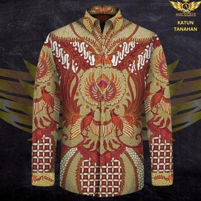 KAIN BATIK TULIS ASLI TANAHAN MOTIF 1 BAHAN KAIN KATUN BURUNG HIJAU MERAH GS