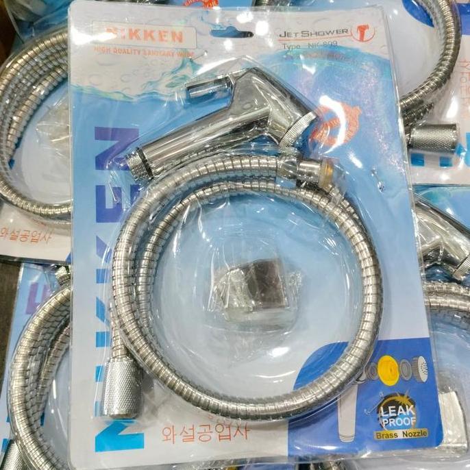 Teruss- Selang Shower Jet Closet Wc Duduk Fleksibel Chrome