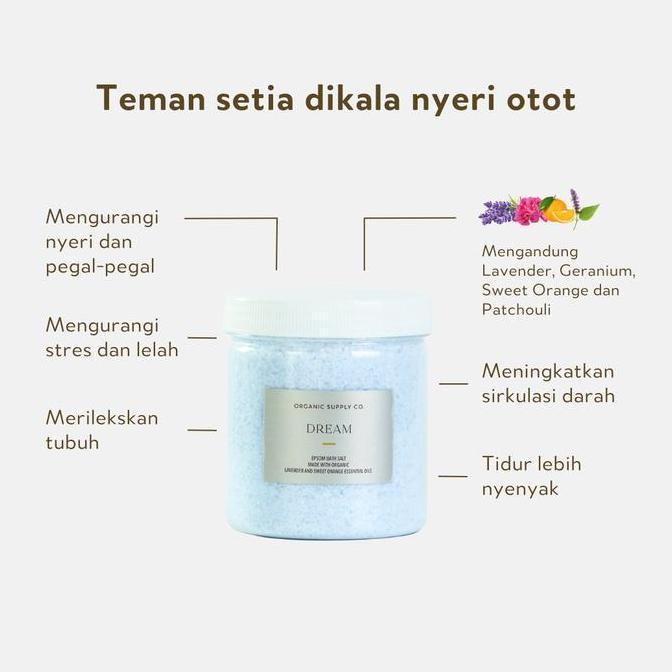 Selikobrter  - Organic Supply Co. Dream Bath Salt: Epsom Salt, Lavender, Aromatherapy, Spa