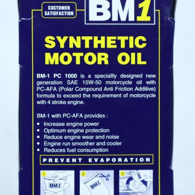 Keizai- Oli Bm 1 15W-50 Pc-1000 Synthetic 1L - Oli Motor Bm1 Pc1000 15W50 Il