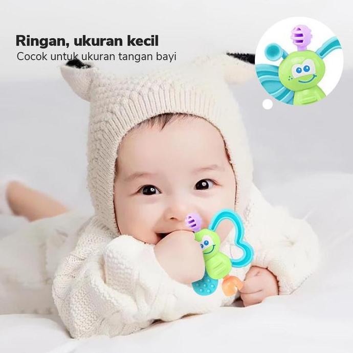 evarakristin8 - pikyo mainan teether balita 3-6-12 bulan mainan teether mainan tangan bayi baru lahi