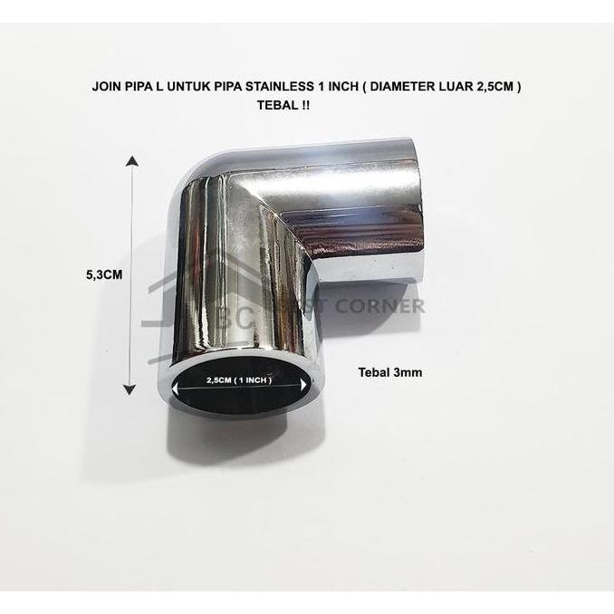 Teruss- Join Pipa / Sambungan Pipa L 1 Inch