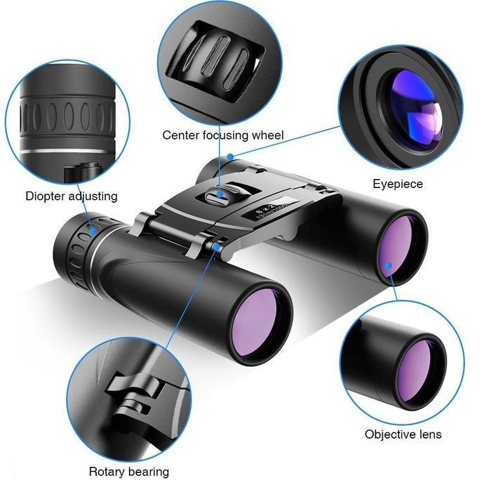 EL Teropong Binokular Mini Folding Binoculars BAK4 X
