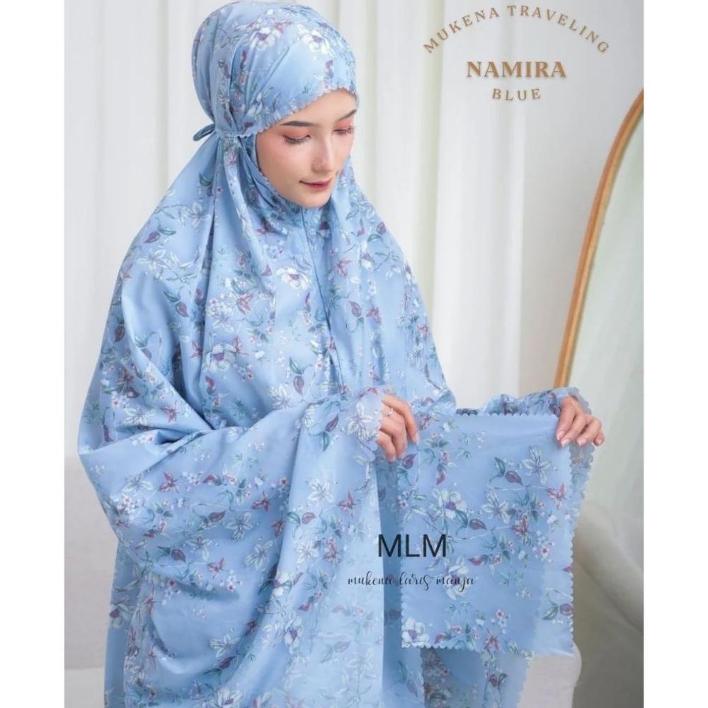 Awet Ameena Mutiara - Mukena Dewasa Travel Mini Parasute Korea Tas Bulat Mutiara Lasercut