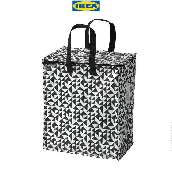 Shift- Ikea Knalla Tas / Kantong Serbaguna Hitam/Putih 40X25X47 Cm/47L