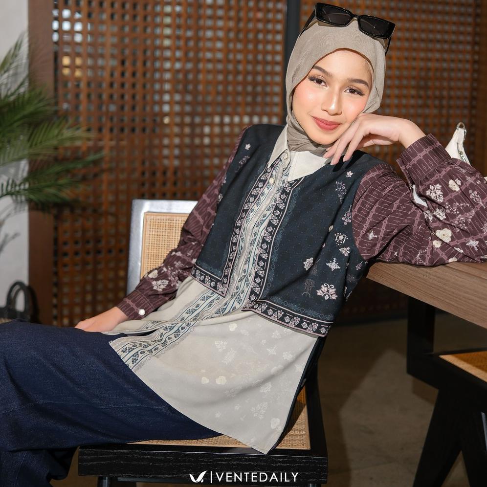 Promo  Ventedaily - Kania Tunik Atasan Wanita Kekinian Jumbo Elegan Mewah Terbaru